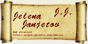Jelena Janjetov vizit kartica